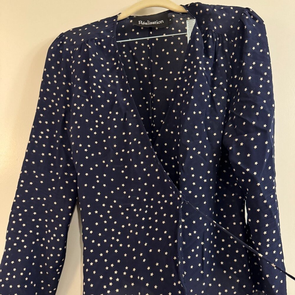 Realisation Bianca Navy Star Blouse